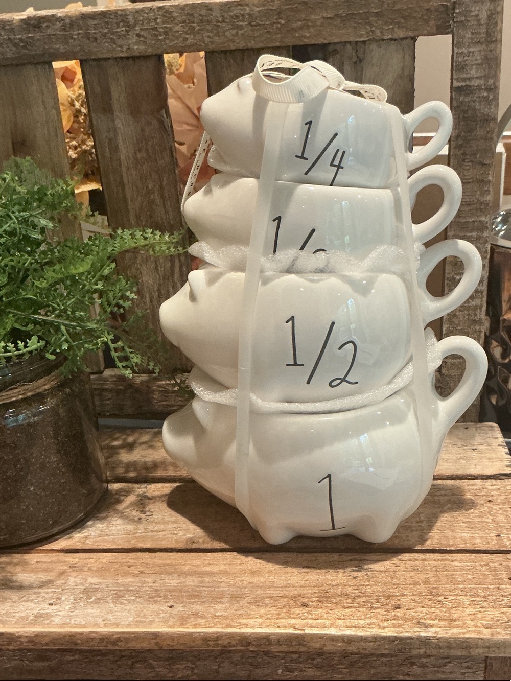EUC - Rae Dunn Pig Measuring Cup Set